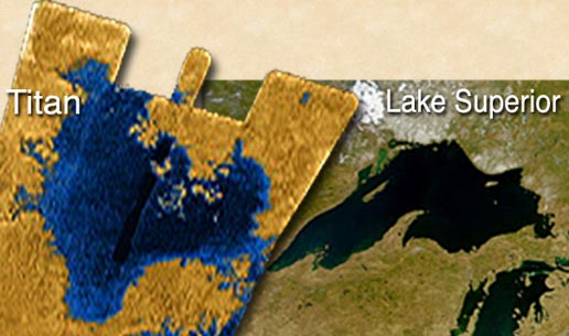 comparison of lake on Titan with Lake Superior